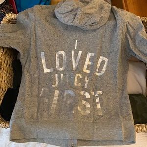 ‘ I loved juicy first’ zip up